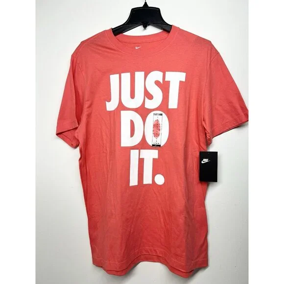 Nike Tee Sportswear Just Do It. Logo Coral Men’s Large - Picture 1 of 9